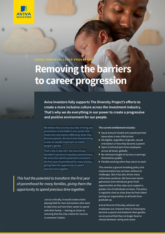 Image for Aviva Equal Parenting Leave Programme: Removing the barriers to career progression