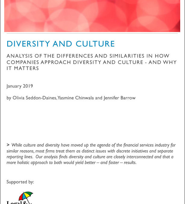 Diversity and culture – Analysis of the differences and similarities in how companies approach diversity and culture and why it matters
