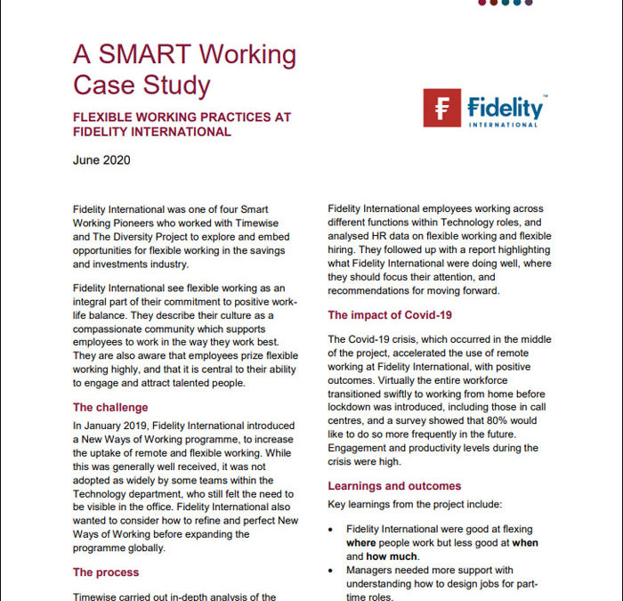 Flexible Working Practices at Fidelity International: A SMART Working Case Study