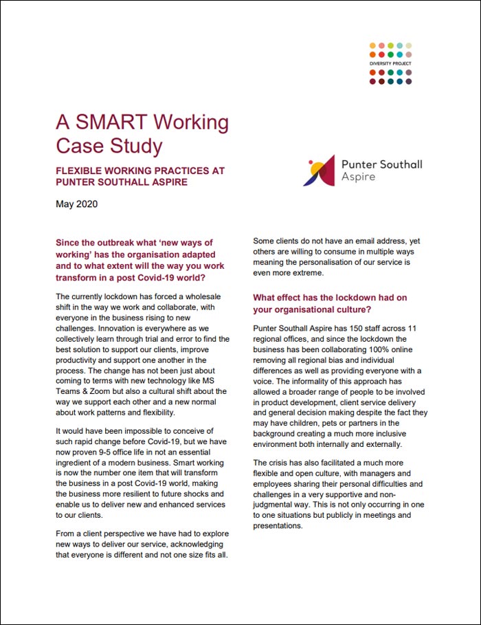 Image for Flexible Working Practices at Punter Southall Aspire: A SMART Working Case Study