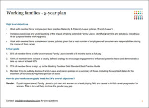 Cover - working families 5 year plan