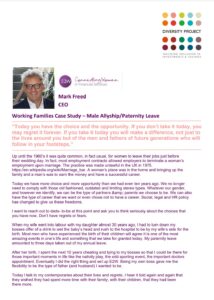 Image for Working Families Case Study – Male Allyship/Paternity Leave – E2W